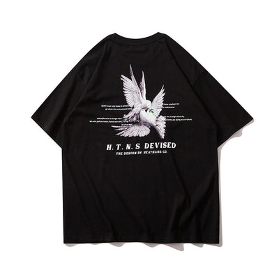 Camiseta Holgada con Estampado de Paloma para Hombre y Mujer - Image 3
