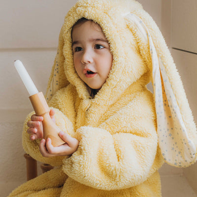 Pijama Enterizo de Conejo Peluche para Niños - Tela Acolchada - Image 9