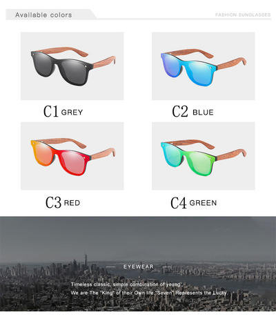 Gafas de Sol Polarizadas Arcoíris en Madera - Image 9