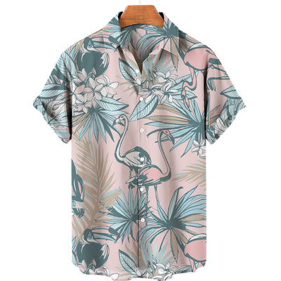 Camisa Hawaiana Tropical con Impresión 3D Digital de Animales de Selva para Hombre - Image 9