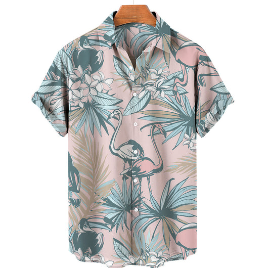 Camisa Hawaiana Tropical con Impresión 3D Digital de Animales de Selva para Hombre - Image 9