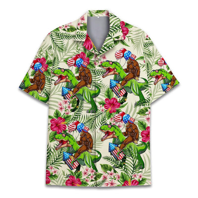Camisa Retro de Manga Corta con Estampado y Solapa Clásica para Hombre - Image 6