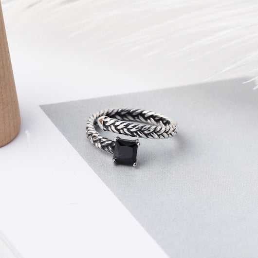 Anillo de Plata Zirconia para Dedo Índice Estilo Coreano - Image 7