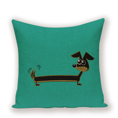 Funda de Cojín Salchicha Perro Teckel con Hongos - Image 15