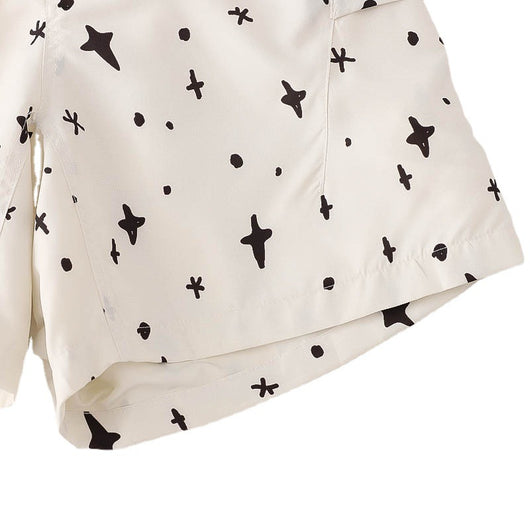 Shorts Sueltos A-línea con Estrellas Blancas y Negras - Image 5