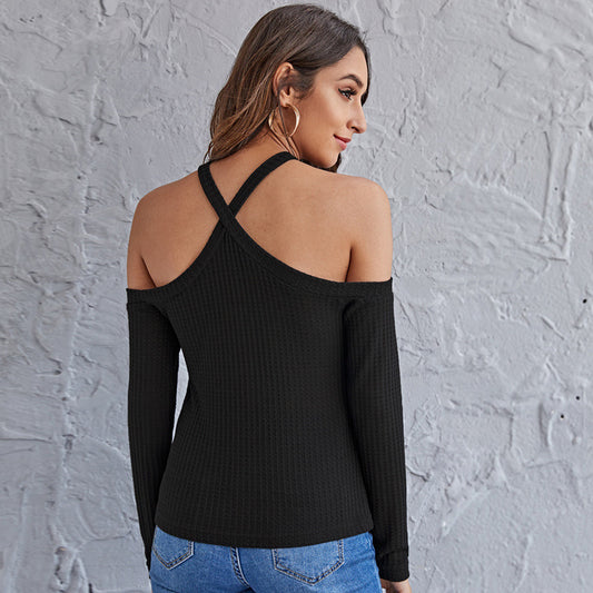Suéter con Cuello Cruzado y Detalle de Hombro - Image 2