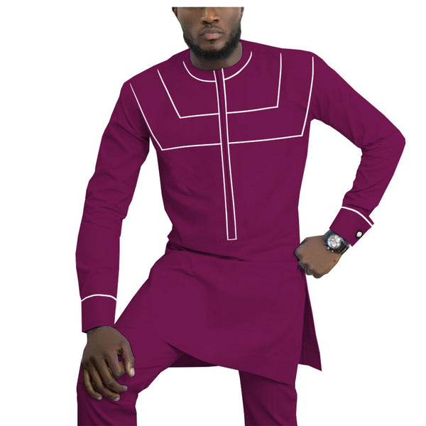 Traje Casual de Algodón Étnico Africano para Hombre