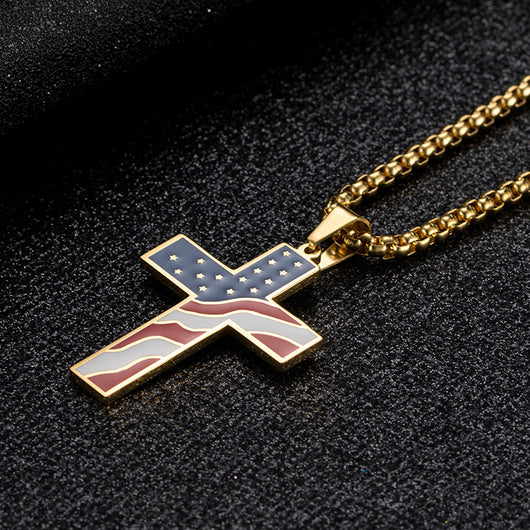 Collar Patriótico con Cruz y Bandera - Image 25