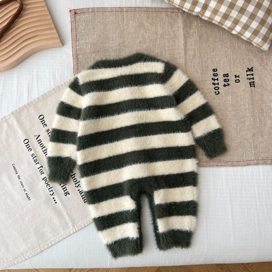 Pijama Enterizo para Bebé con Pelaje de Visón y Rayas - Image 24