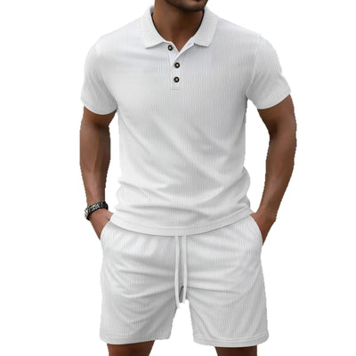 Saco Casual de Manga Corta con Textura Jacquard para Hombre - Image 6
