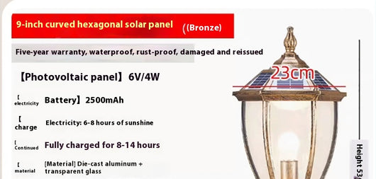 Lámpara Solar de Pilar Exterior Resistente al Agua - Image 12