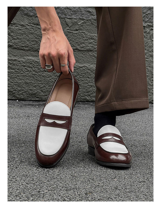 Zapatos Casuales de Cuero para Hombre - Diseño Versátil sin Cordones - Image 17