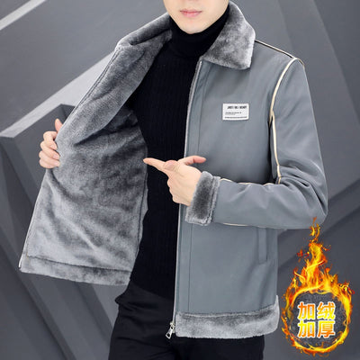 Abrigo de Cuero Gamuza para Hombre con Forro Térmico y Pelaje Integrado - Image 4