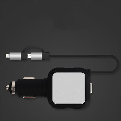 Cargador Dual USB Retráctil para Auto 2 en 1 - Image 7