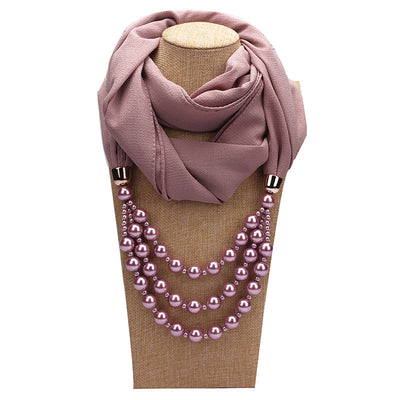 Collar de Perlas con Pañuelo Elegante - Image 9
