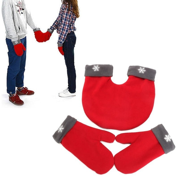 Guantes de Pareja Polar Fleece - Manoplas Térmicas para Enamorados