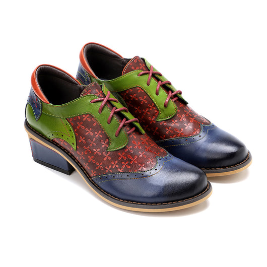 Zapato Casual Universitario Retro con Costura Étnica - Image 6