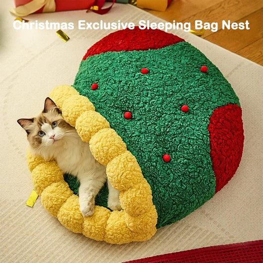 Cama Nido Navideño para Gatos y Perros Pequeños - Bolsa Térmica Semiencerrada - Image 7