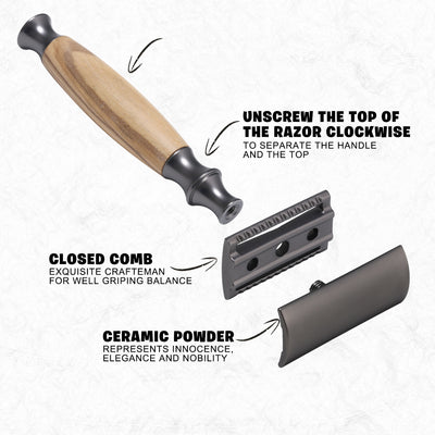 Navaja de Afeitar Manual de Cobre Estilo Clásico - Image 18