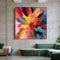 Pintura al Óleo Floral Abstracta Hecha a Mano con Espátula – Arte Moderno para Decoración