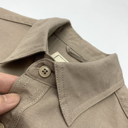 Camisa Retro Japonesa de Lino y Algodón de Manga Corta con Dobladillo Plano - Image 36