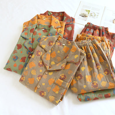 Pijama Suit Jacquard con Solapa - Corte Holgado y Elegante