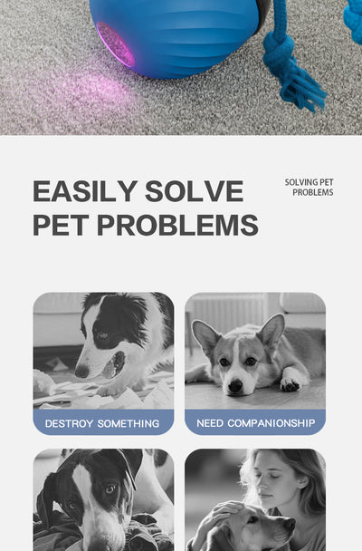 Red and black smart interactive pet toy ball with a textured swirl pattern and an attached red rope. - Image 20