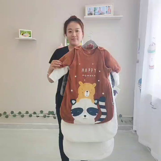 Saco de Dormir Acolchado Desmontable con Protección Antipatadas para Bebés
