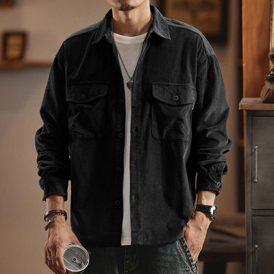 Chaqueta de Trabajo Pesada Estilo Retro Americano para Hombre - Image 4
