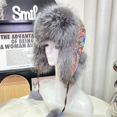 Gorro Ushanka con Orejas de Pelaje de Zorro Estilo Coreano - Image 21