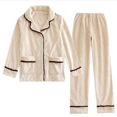 Pijamas de Franela para Parejas Otoño e Invierno - Image 5