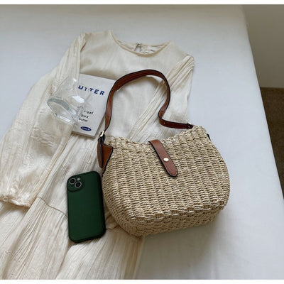 Bolsa Tejida Cruzada Casual Minimalista - Image 17