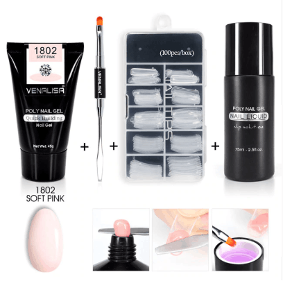 Kit Completo de Gel de Uñas Venalisa - Constructor Transparente y Camuflaje Jelly - Image 16