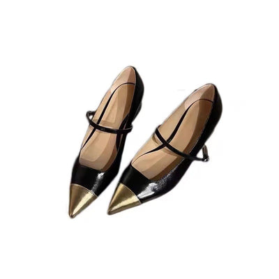 Zapatos Mary Jane con Tacón Medio y Punta Afilada para Mujer - Image 5