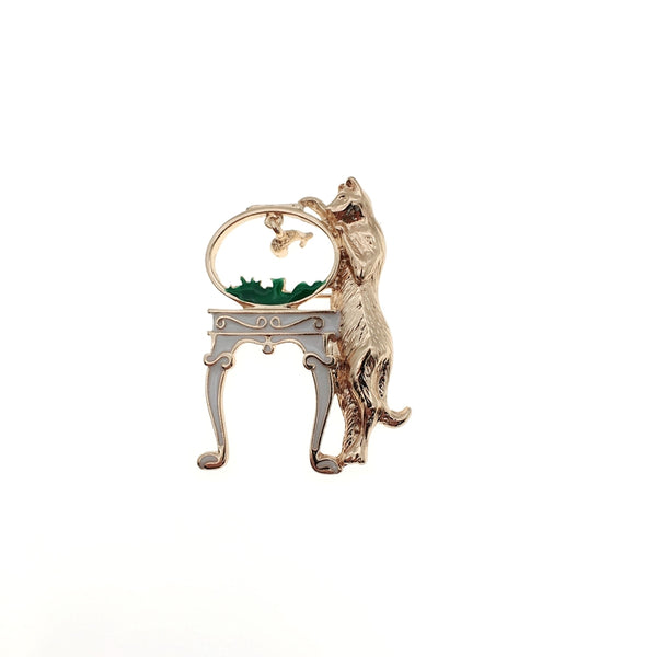 Broche Gato Animado