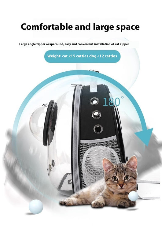 Mochila Transparente para Gatos con Cúpula Panorámica y Gran Capacidad - Image 30