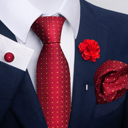 Combo Corbata, Traje y Pañuelo de Bolsillo para Hombre - Juego 8 - Image 23