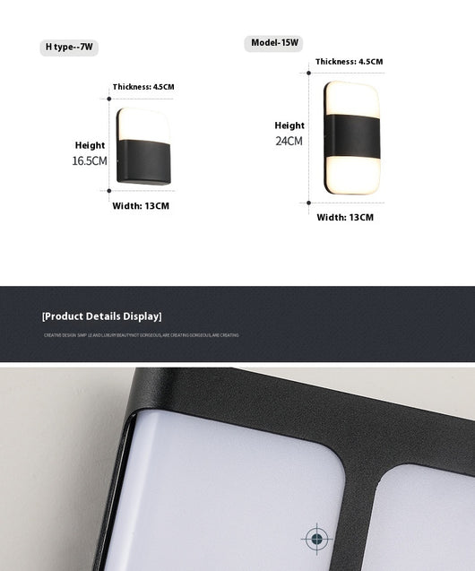 Lámpara LED Impermeable para Balcón y Jardín - Diseño Moderno Minimalista - Image 21
