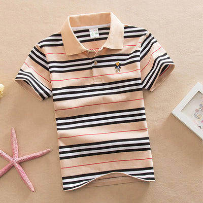 Polo Manga Corta Estilo Universitario para Niños - Image 19