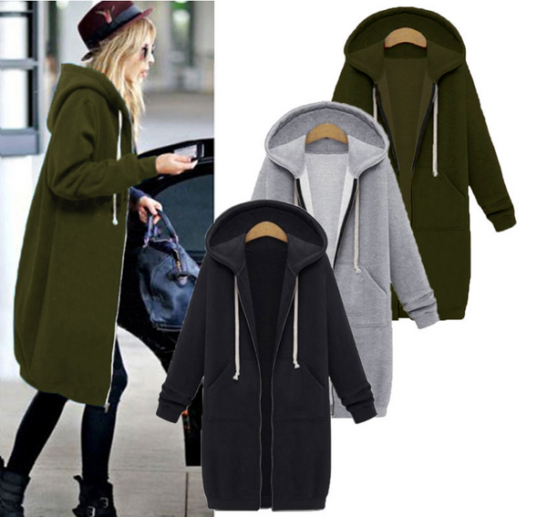Abrigo Sudadera Térmica con Capucha para Mujer - Tela Gruesa de Invierno