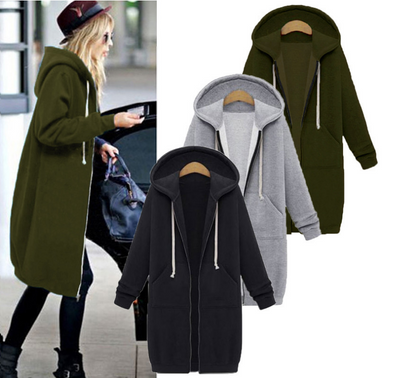 Abrigo Sudadera Térmica con Capucha para Mujer - Tela Gruesa de Invierno