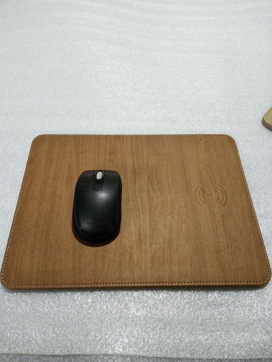 Mousepad de Carga Inalámbrica Universal con Diseño Madera - Compatible con Apple - Image 3