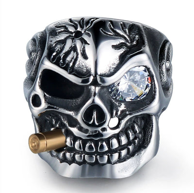 Anillo de Calavera Punk para Hombre en Acero Personalizable - Image 10