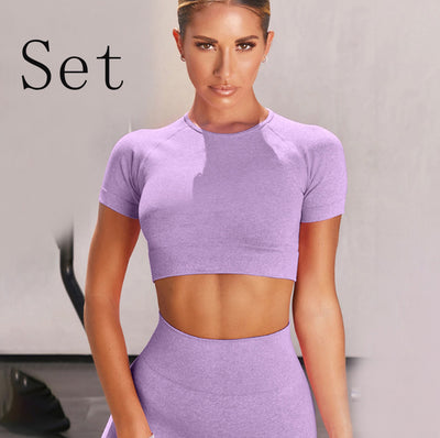 Conjunto de Yoga Manga Corta - Image 14