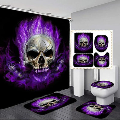Cortina de Baño Halloween Impresa Gruesa e Impermeable - Image 33