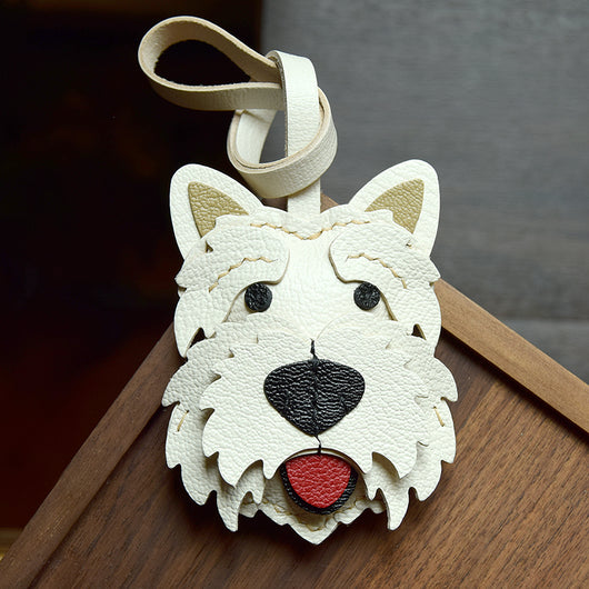 Llavero de Cuero Genuino Hecho a Mano - Colgante Decorativo para Mascotas - Image 4