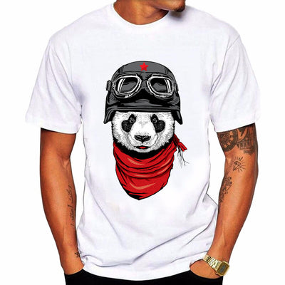 Camiseta Estampada Panda de Manga Corta en Oferta - Image 4