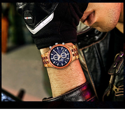 Reloj Deportivo de Madera Multifuncional con Movimiento de Cuarzo - Image 11