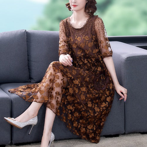 Vestido Floral Holgado Talla Grande - Elegancia y Comodidad para el Verano - Image 2