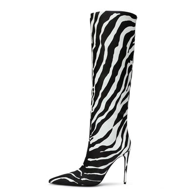 Botas Stiletto Leopardo con Punta Afilada para Mujer - Image 2